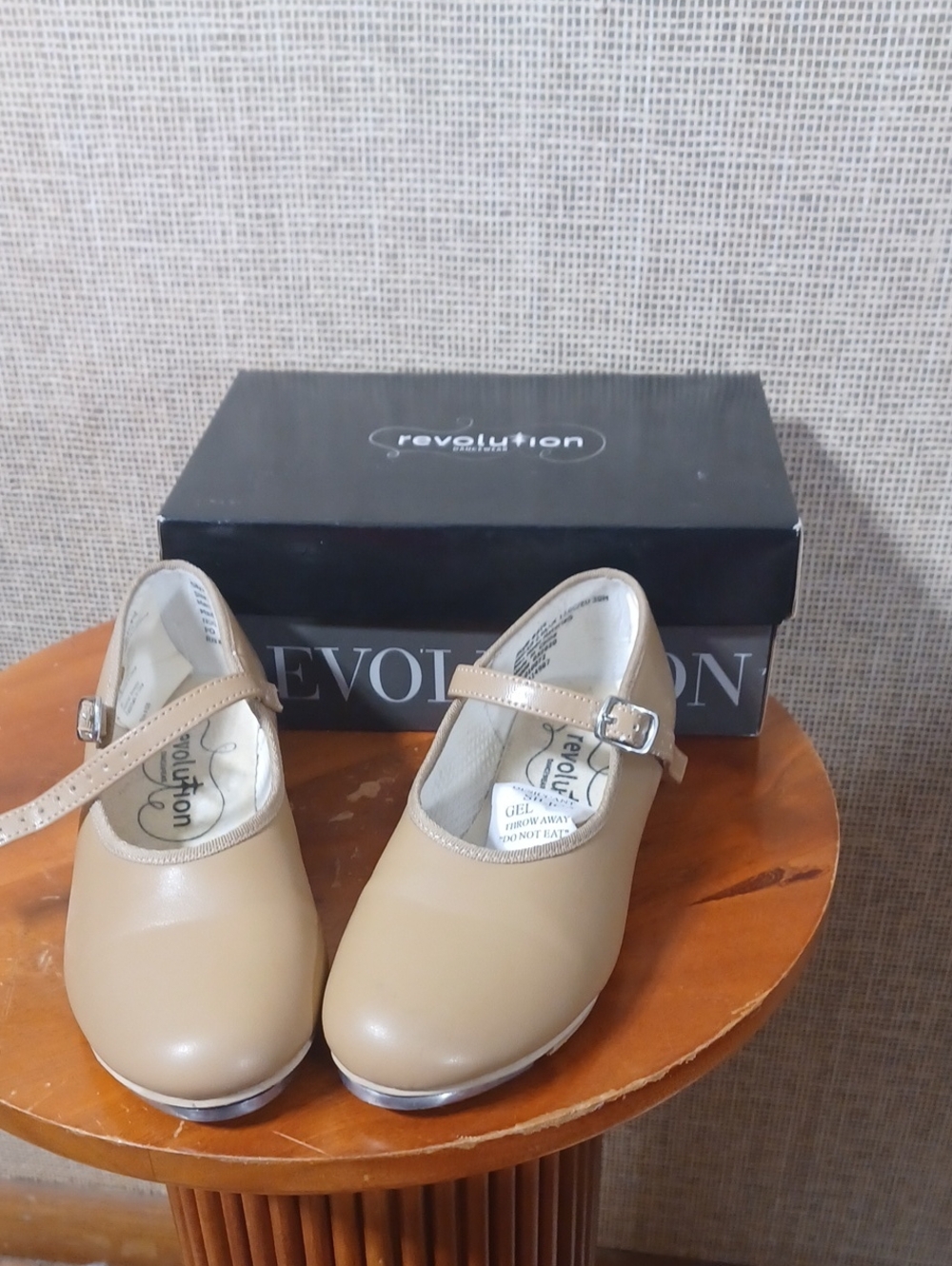 Revolution Kids Beige Mary Jane U-SHELL TAP Shoes